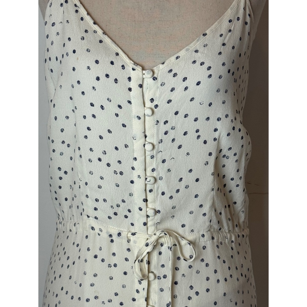 Rails Dress Women Small Ivory Black Frida Speckled Dot Button High Low Midi Boho - Picture 9 of 13